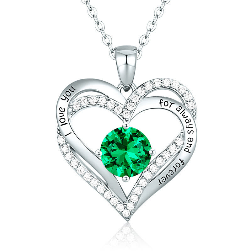FREE Today: "I Love You Always and Forever" – Forever Love Birthstone Heart Necklace