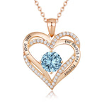 FREE Today: "I Love You Always and Forever" – Forever Love Birthstone Heart Necklace
