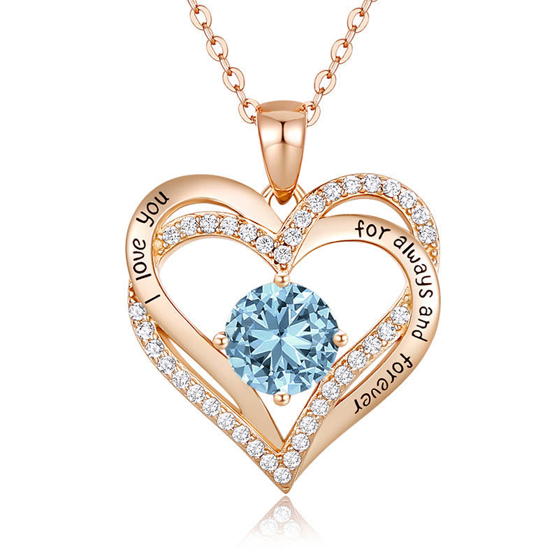 FREE Today: "I Love You Always and Forever" – Forever Love Birthstone Heart Necklace