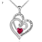 FREE Today: "I Love You to the Moon and Back" – Eternal Hearts Birthstone Necklace