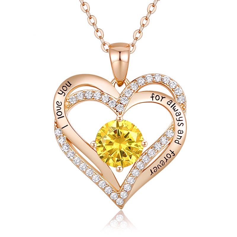 FREE Today: "I Love You Always and Forever" – Forever Love Birthstone Heart Necklace