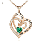 FREE Today: "I Love You to the Moon and Back" – Eternal Hearts Birthstone Necklace