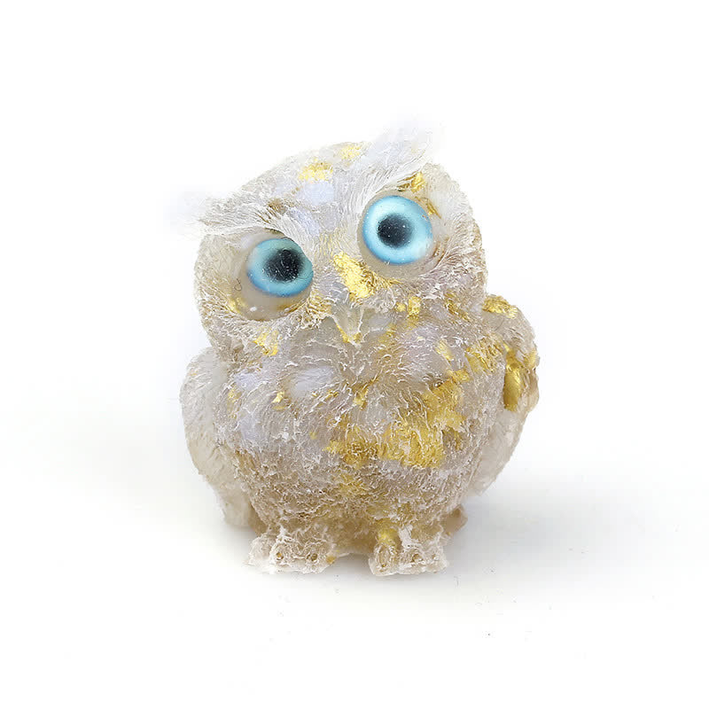 FREE Today: Wise Guardian Crystal Owl Figurine Gemstone Decoration