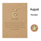 FREE Today: Month Birthstone Star Creative Gift Card Necklace