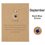 FREE Today: Month Birthstone Star Creative Gift Card Necklace