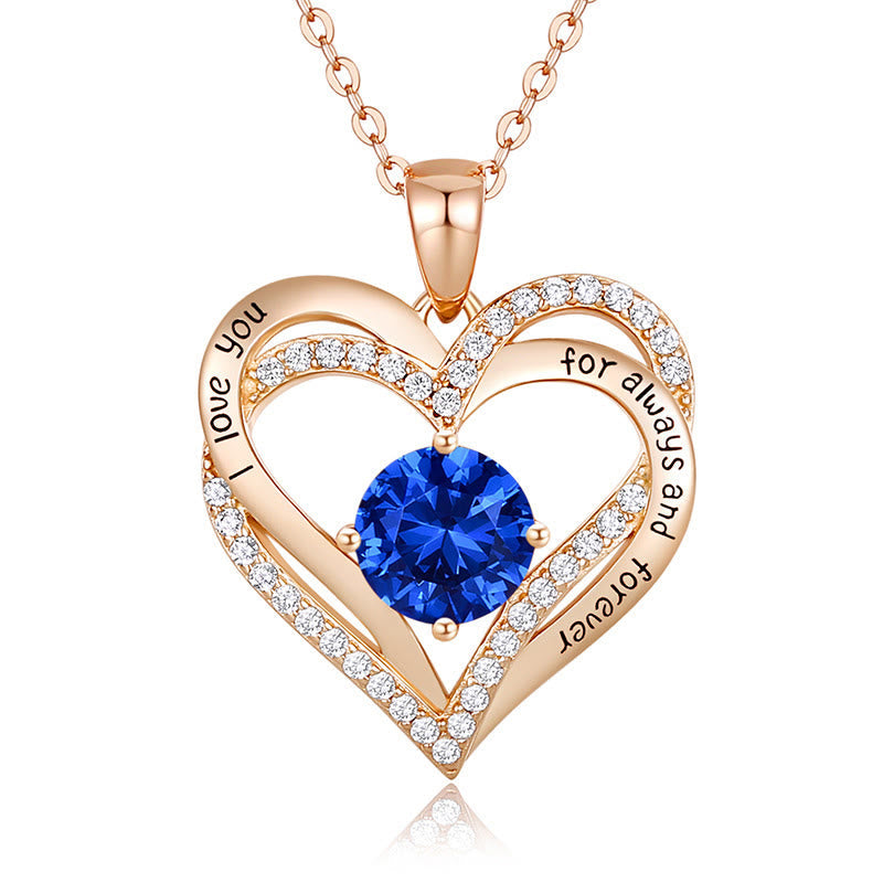 FREE Today: "I Love You Always and Forever" – Forever Love Birthstone Heart Necklace