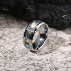 FREE Today: Koa Wood and Abalone Shell Tungsten Ring