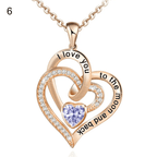 FREE Today: "I Love You to the Moon and Back" – Eternal Hearts Birthstone Necklace