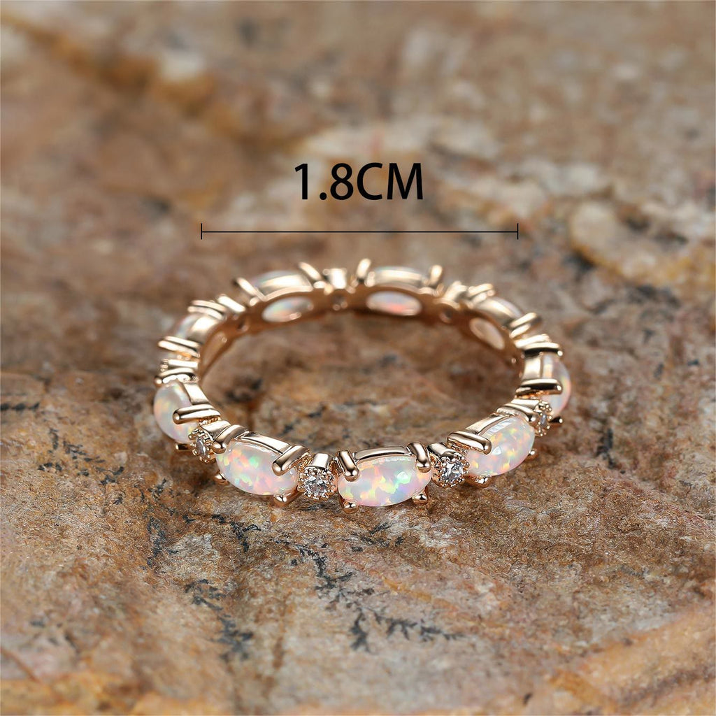 FREE Today: "Secret Energy" - Color Opal Retro Black Gold Ring