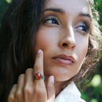 Antique Amber Flower Ring