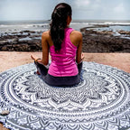 Circular Mandala Rosamia Yoga Meditation Tapestry