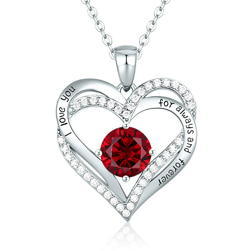 FREE Today: "I Love You Always and Forever" – Forever Love Birthstone Heart Necklace