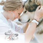 Adjustable Dog Ring in 925 Sterling Silver