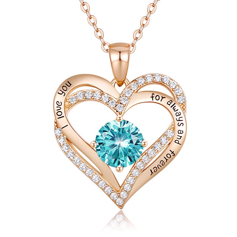 FREE Today: "I Love You Always and Forever" – Forever Love Birthstone Heart Necklace