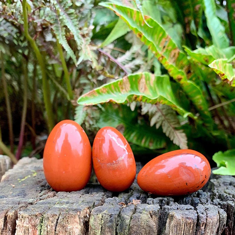Easter Red Jasper Fire Spirit Crystal Egg