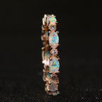 FREE Today: "Secret Energy" - Color Opal Retro Black Gold Ring