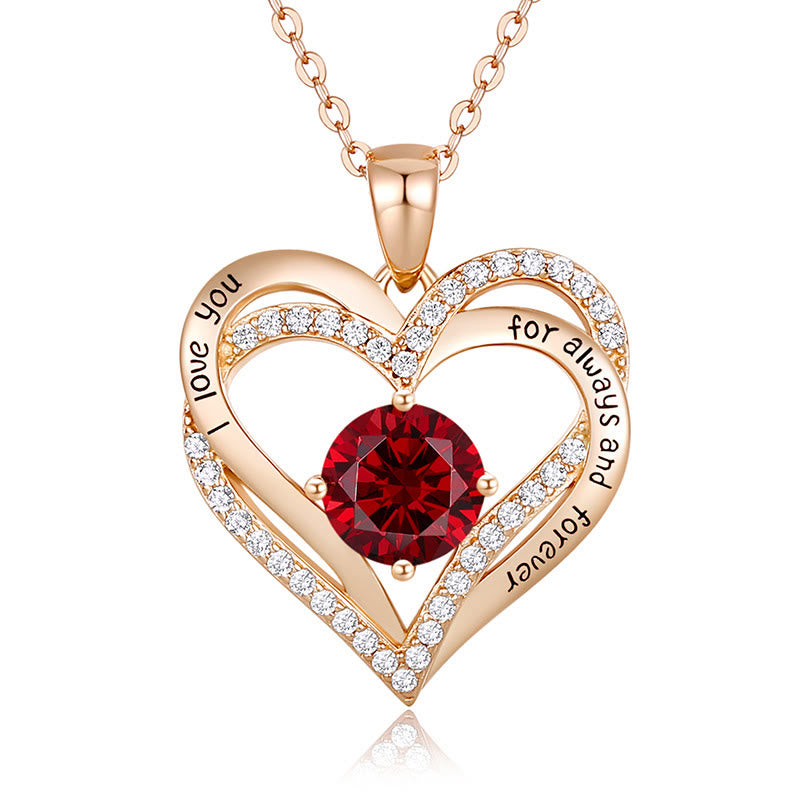 FREE Today: "I Love You Always and Forever" – Forever Love Birthstone Heart Necklace