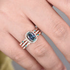 FREE Today: Alexandrite & Emerald 3 - piece Ring