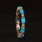 FREE Today: "Secret Energy" - Color Opal Retro Black Gold Ring