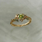 14K Nature Gold Crystal Ring