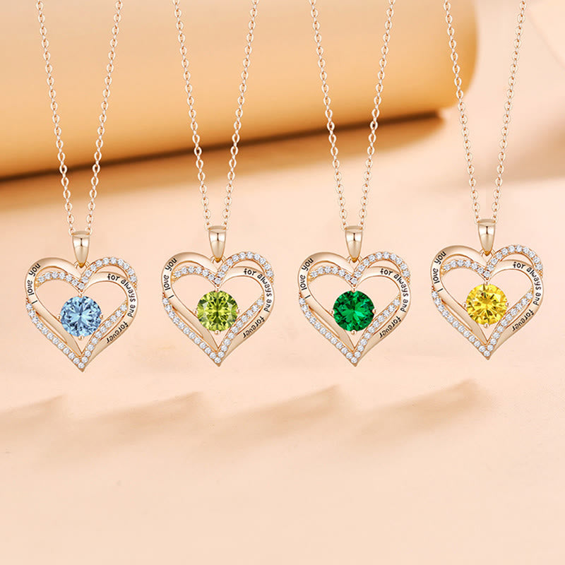 FREE Today: "I Love You Always and Forever" – Forever Love Birthstone Heart Necklace