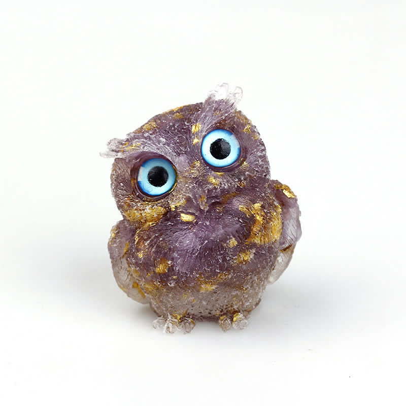 FREE Today: Natural Crystal Owl Healing Gemstone Decoration
