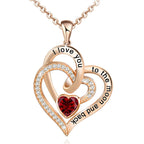 FREE Today: "I Love You to the Moon and Back" – Eternal Hearts Birthstone Necklace