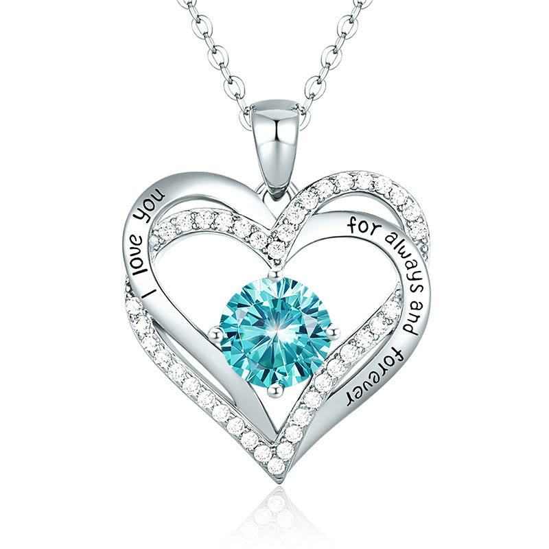 FREE Today: "I Love You Always and Forever" – Forever Love Birthstone Heart Necklace