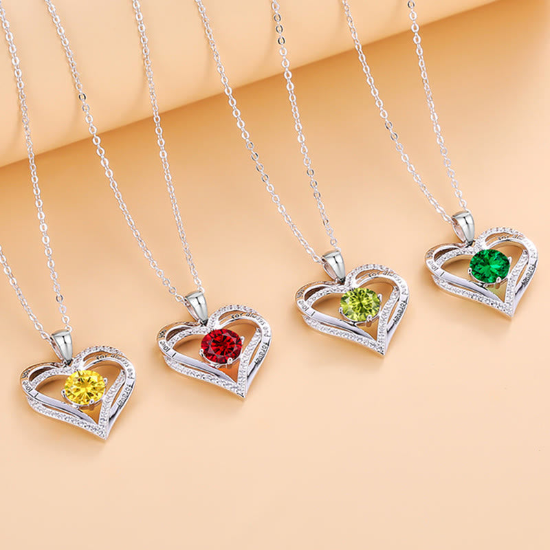 FREE Today: "I Love You Always and Forever" – Forever Love Birthstone Heart Necklace