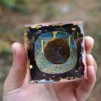 FREE Today: Guardian's Flame-Tiger Eye & Obsidian Protection Orgone Pyramid