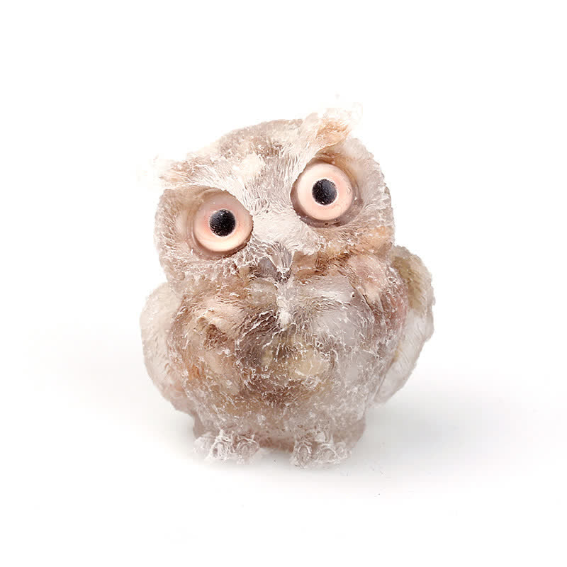 FREE Today: Wise Guardian Crystal Owl Figurine Gemstone Decoration
