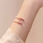 Cupid - Pink Crystal With Strawberry Quartz Gemstone Bracelet