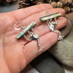 Abalone Frog Earrings