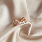 Adjustable Zirconia Inlaid Glass Ring