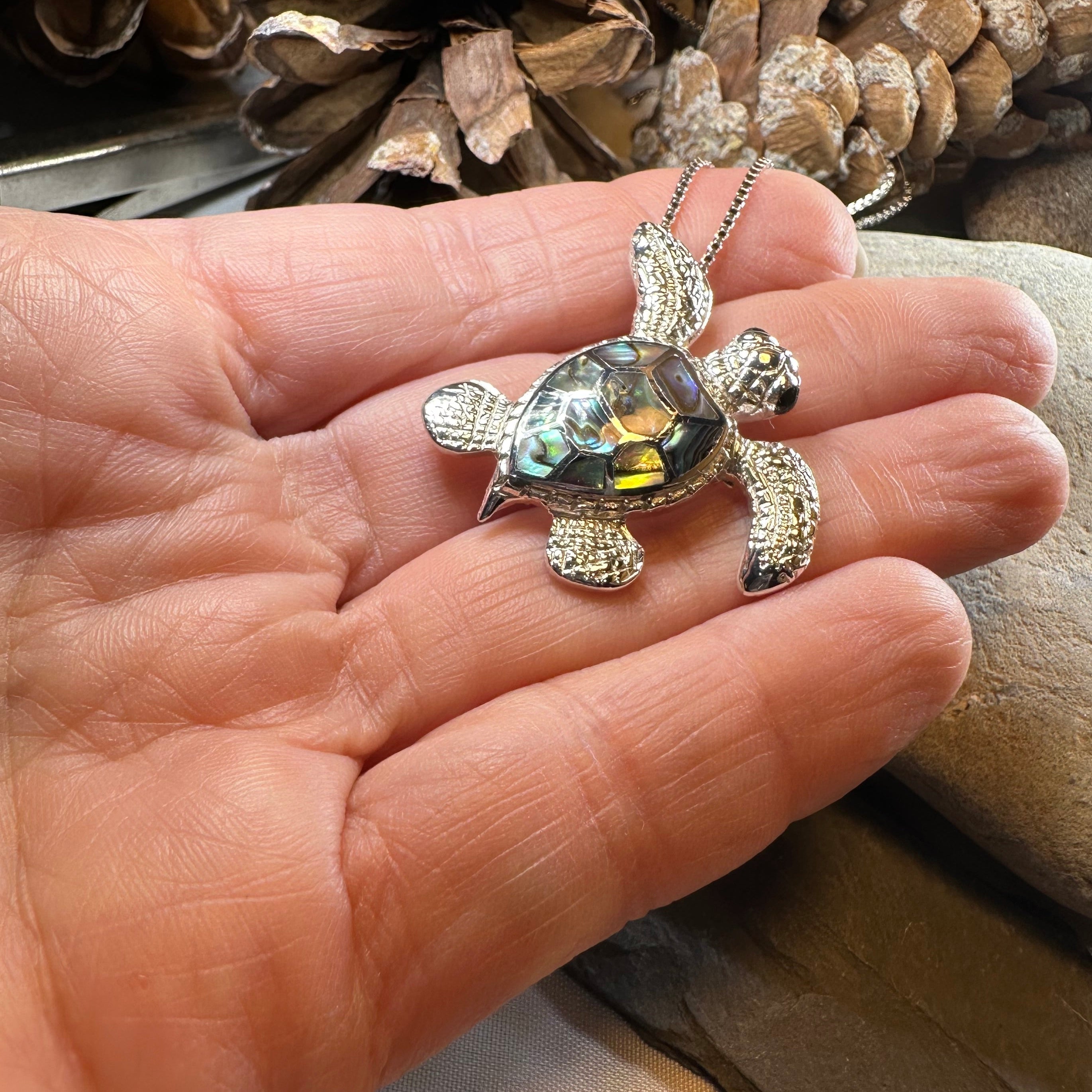 Abalone Turtle Necklace