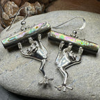 Abalone Frog Earrings