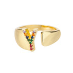 Yes - Gold Stainless Steel Initial Ring