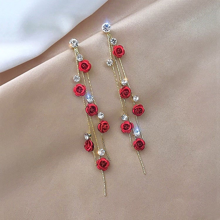 Blooming Elegance Rose Earrings