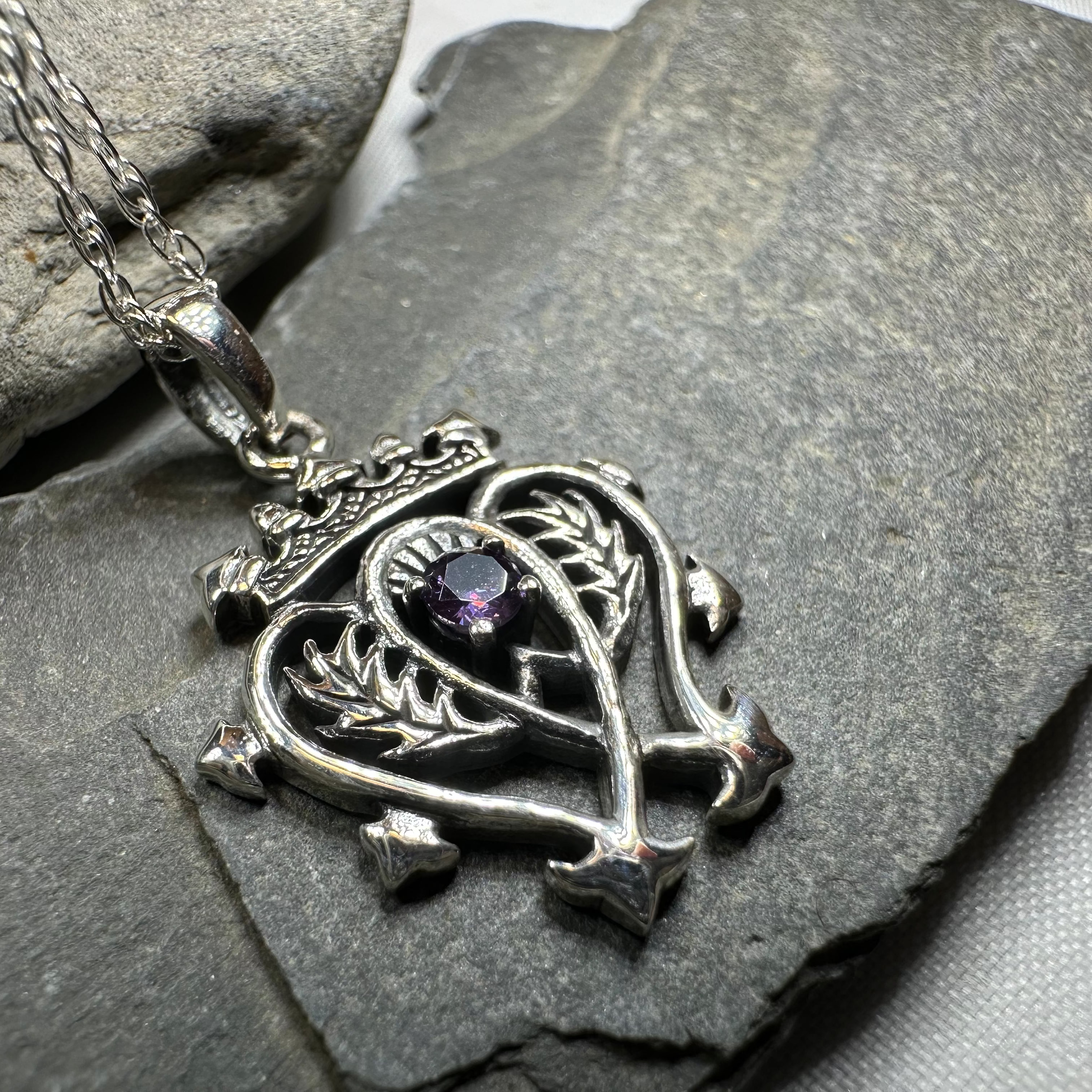 Amethyst Luckenbooth Necklace