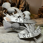 Alba Gu Brath Thistle Kilt Pin