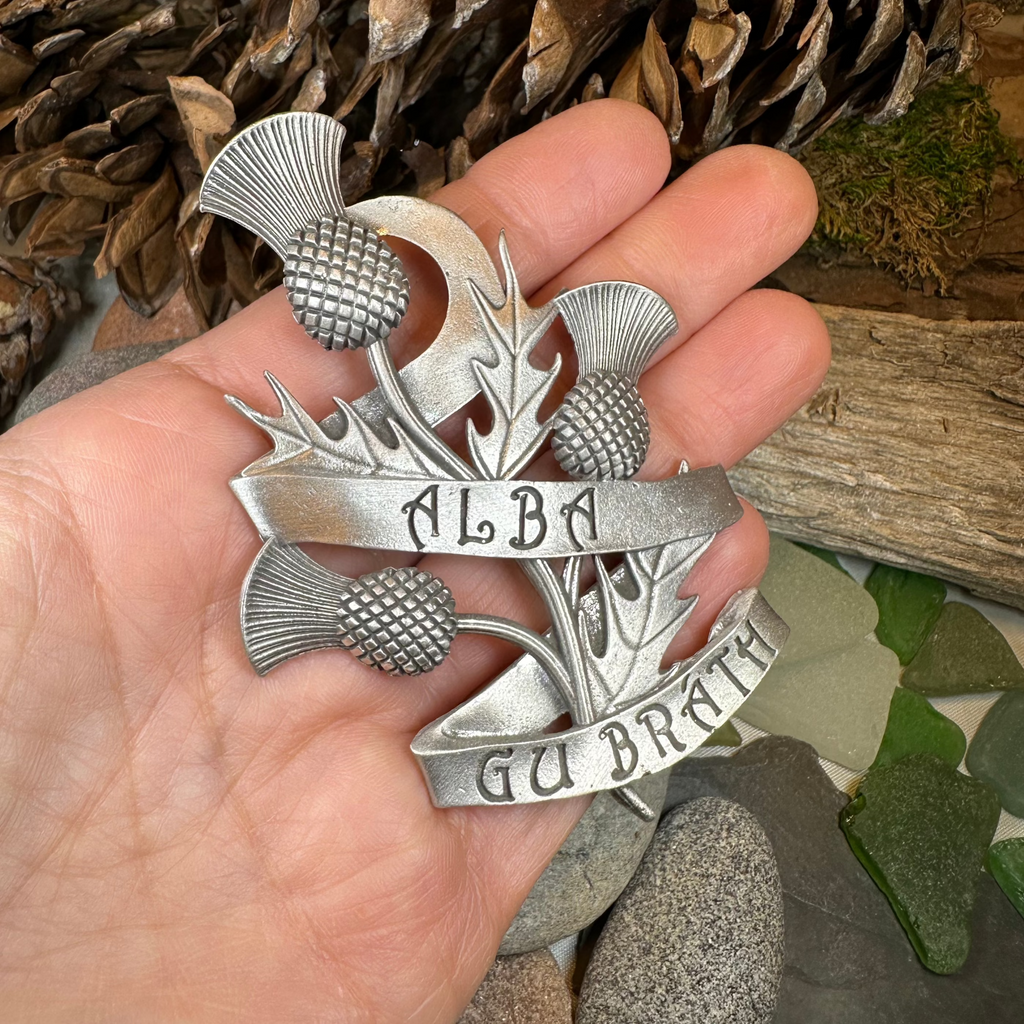 Alba Gu Brath Thistle Kilt Pin