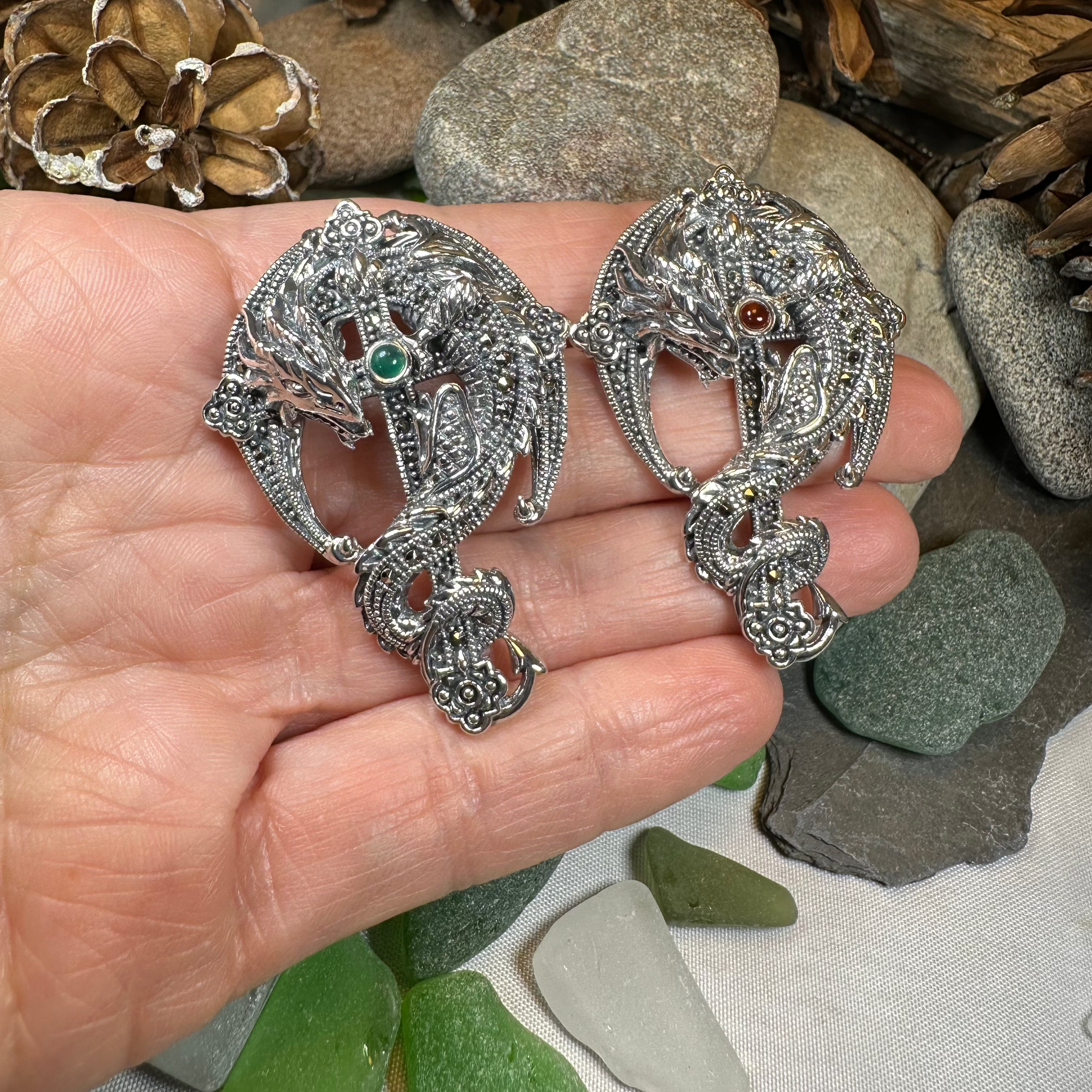 Zyrinx Marcasite Dragon Brooch