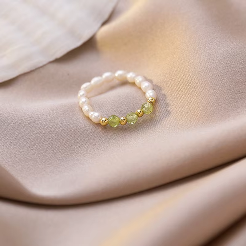 Adjustable Elegant Pearl & Zirconia Ring
