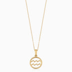 Zodiac sign necklace | White Gold