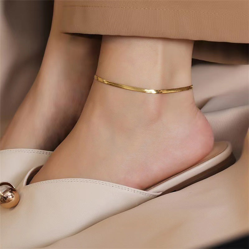 Vintage Handmade Gold Anklet