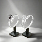 Adjustable Ring Hand and Paw Print Design