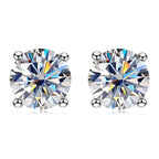 3mm/4mm/5mm/6.5mm/8mm/9mm/10mm/11mm Certified D VVS1 Moissanite Stud Earrings 925 Silver Earrings For Women Men Jewelry