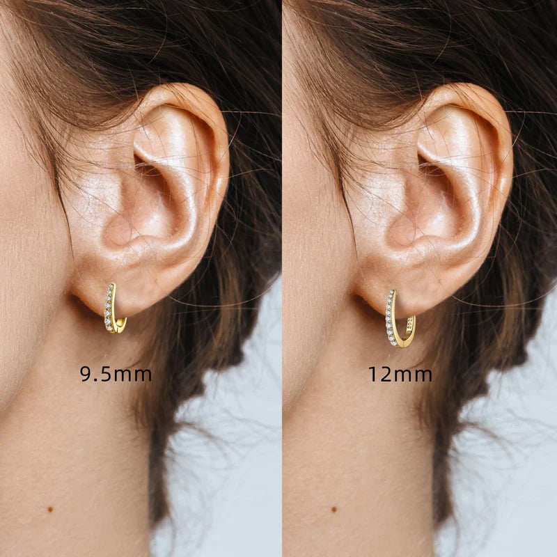 S925 All D Moissanite Clip Earrings U Shaped Hoop Huggie 925 Silver for Woman Certified Fine Jewelry Wedding Birthday Gift