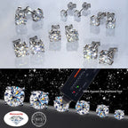 3mm/4mm/5mm/6.5mm/8mm/9mm/10mm/11mm Certified D VVS1 Moissanite Stud Earrings 925 Silver Earrings For Women Men Jewelry