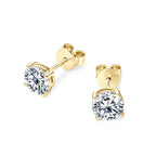 2cttw 4cttw D Moissanite Stud Earrings 925 Silver 6.5mm 8mm 1ct 2ct Lab Diamond Earrings For Women Men Couple Jewelry Gift